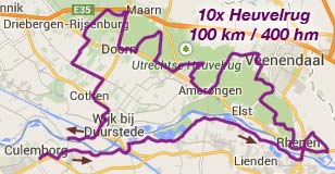 Heuvelrug route, 10x klimmen