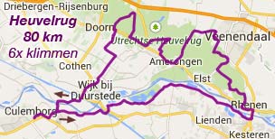 Heuvelrug route, 6x klimmen