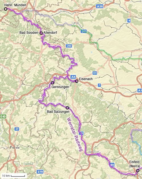 Map 3 of Thueringen roundtrip