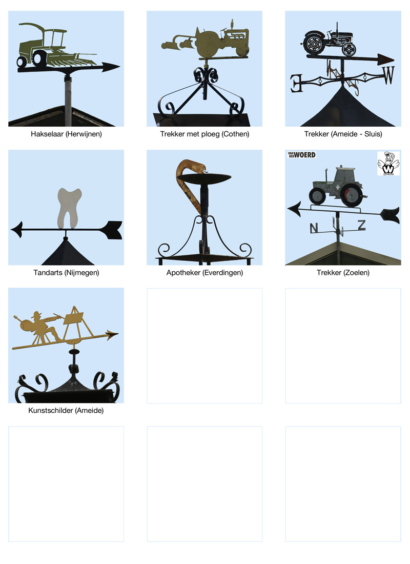 Windwijzers met beroepen (3)