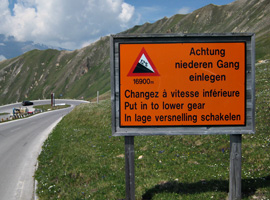 Großglockner warning sign